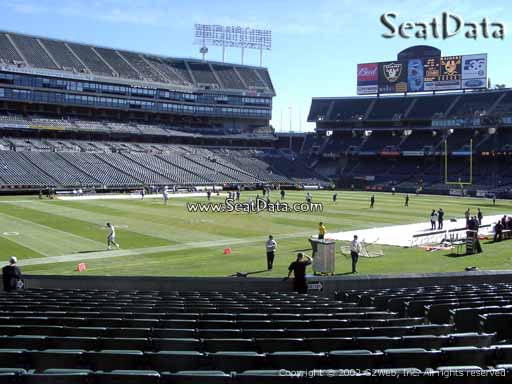 Seat view from section 122 at Oakland Coliseum, home of the Oakland Raiders