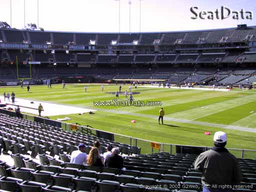 Seat view from section 137 at Oakland Coliseum, home of the Oakland Raiders