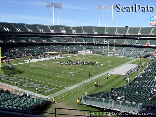Seat view from section 201 at Oakland Coliseum, home of the Oakland Raiders