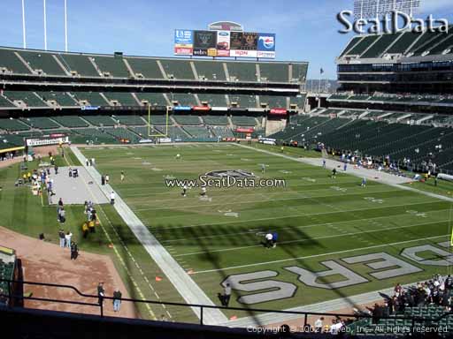 Seat view from section 209 at Oakland Coliseum, home of the Oakland Raiders