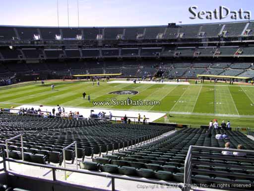 Seat view from section 239 at Oakland Coliseum, home of the Oakland Raiders