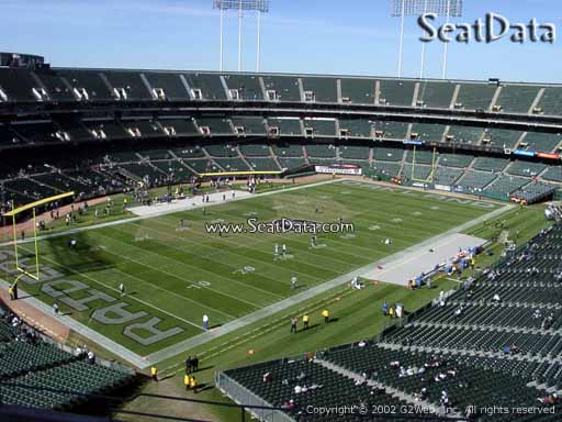 Seat view from section 300 at Oakland Coliseum, home of the Oakland Raiders