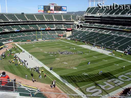 Seat view from section 310 at Oakland Coliseum, home of the Oakland Raiders