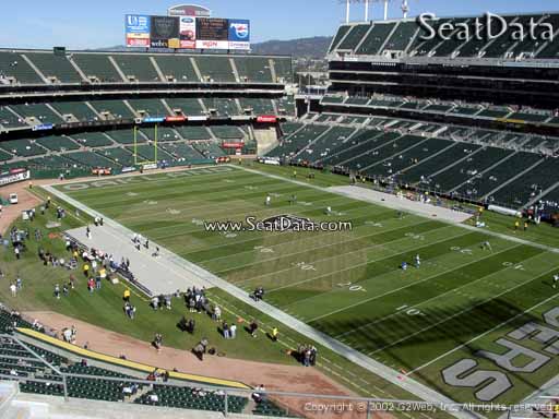 Seat view from section 311 at Oakland Coliseum, home of the Oakland Raiders