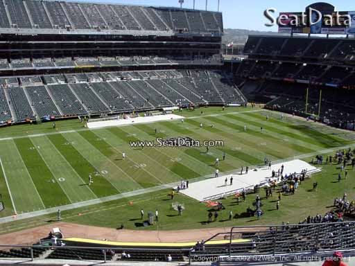 Seat view from section 321 at Oakland Coliseum, home of the Oakland Raiders