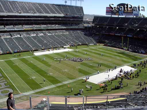 Seat view from section 322 at Oakland Coliseum, home of the Oakland Raiders