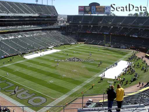 Seat view from section 324 at Oakland Coliseum, home of the Oakland Raiders