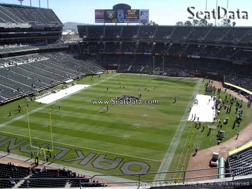 Seat view from section 326 at Oakland Coliseum, home of the Oakland Raiders
