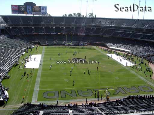 Seat view from section 330 at Oakland Coliseum, home of the Oakland Raiders