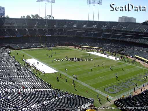 Seat view from section 334 at Oakland Coliseum, home of the Oakland Raiders