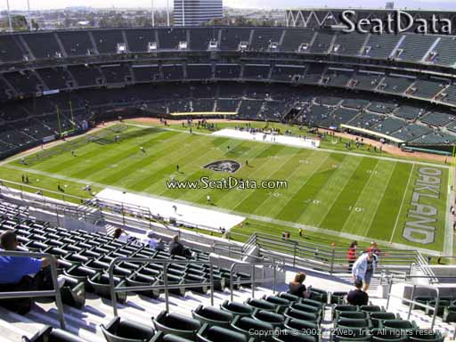 Seat view from section 339 at Oakland Coliseum, home of the Oakland Raiders