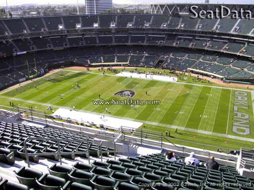 Seat view from section 340 at Oakland Coliseum, home of the Oakland Raiders