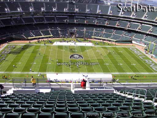 Seat view from section 346 at Oakland Coliseum, home of the Oakland Raiders.