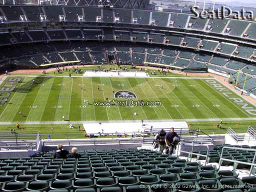 Seat view from section 347 at Oakland Coliseum, home of the Oakland Raiders.