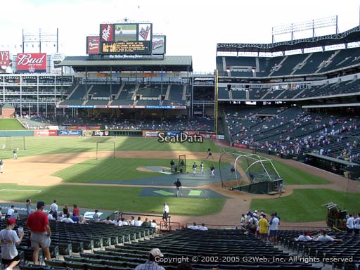 Seat view from section 122 at Globe Life Park in Arlington, home of the Texas Rangers