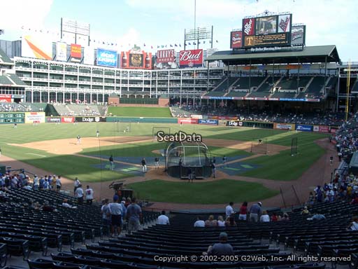 Seat view from section 126 at Globe Life Park in Arlington, home of the Texas Rangers