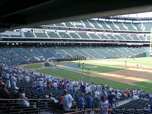 Seat view from section 135 at Globe Life Park in Arlington, home of the Texas Rangers