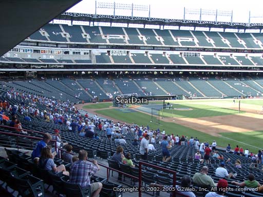 Seat view from section 136 at Globe Life Park in Arlington, home of the Texas Rangers