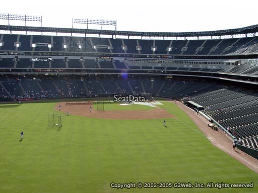 Seat view from section 203 at Globe Life Park in Arlington, home of the Texas Rangers