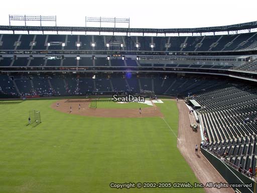 Seat view from section 205 at Globe Life Park in Arlington, home of the Texas Rangers