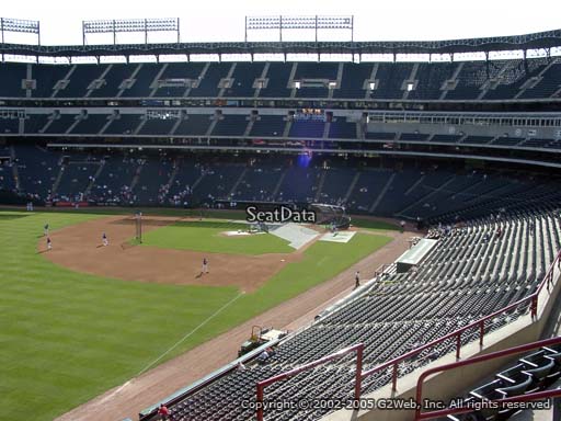 Seat view from section 211 at Globe Life Park in Arlington, home of the Texas Rangers