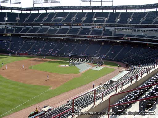 Seat view from section 213 at Globe Life Park in Arlington, home of the Texas Rangers