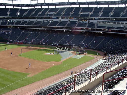 Seat view from section 214 at Globe Life Park in Arlington, home of the Texas Rangers