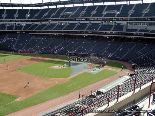 Seat view from section 215 at Globe Life Park in Arlington, home of the Texas Rangers