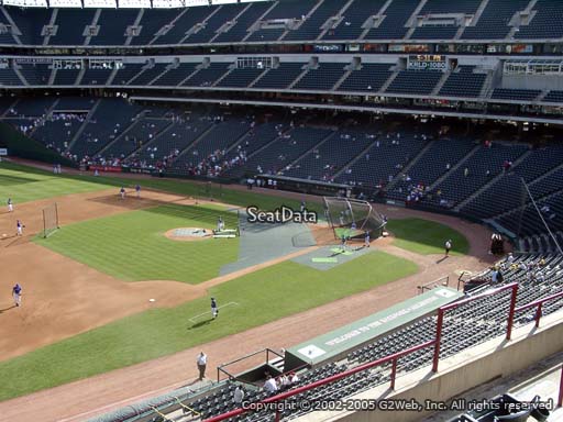 Seat view from section 216 at Globe Life Park in Arlington, home of the Texas Rangers