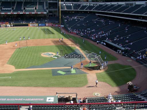 Seat view from section 220 at Globe Life Park in Arlington, home of the Texas Rangers