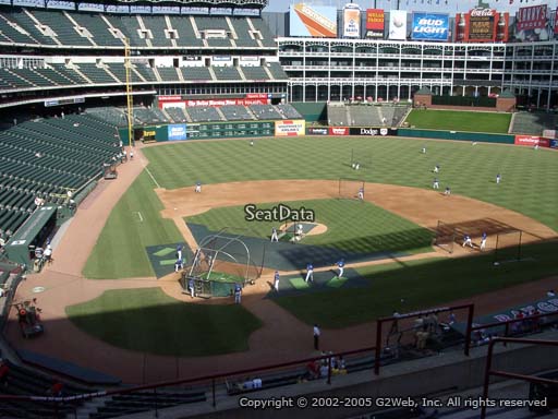 Seat view from section 229 at Globe Life Park in Arlington, home of the Texas Rangers
