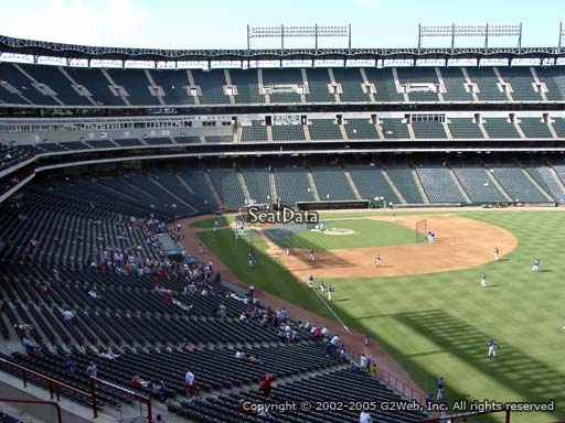 Seat view from section 243 at Globe Life Park in Arlington, home of the Texas Rangers