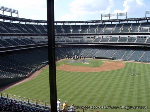 Seat view from section 250 at Globe Life Park in Arlington, home of the Texas Rangers
