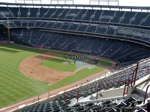 Seat view from section 313 at Globe Life Park in Arlington, home of the Texas Rangers