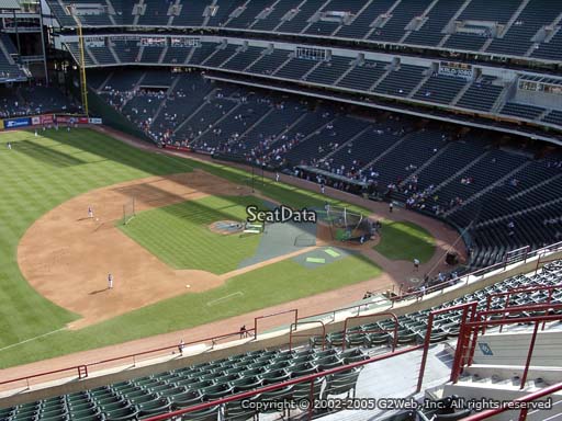 Seat view from section 316 at Globe Life Park in Arlington, home of the Texas Rangers