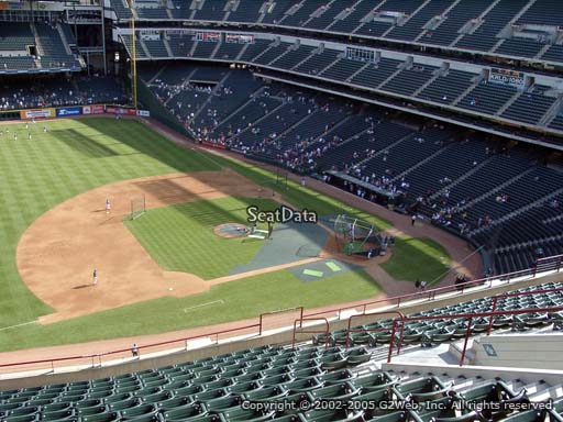 Seat view from section 317 at Globe Life Park in Arlington, home of the Texas Rangers