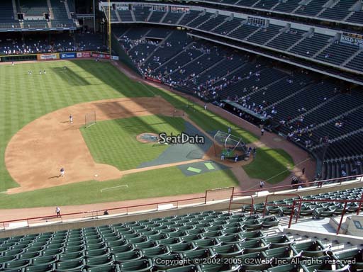 Seat view from section 318 at Globe Life Park in Arlington, home of the Texas Rangers