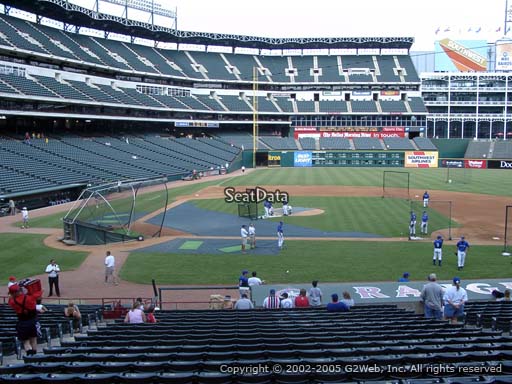 Seat view from section 32 at Globe Life Park in Arlington, home of the Texas Rangers