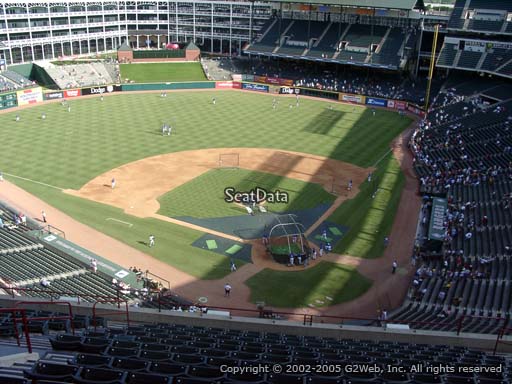 Seat view from section 324 at Globe Life Park in Arlington, home of the Texas Rangers