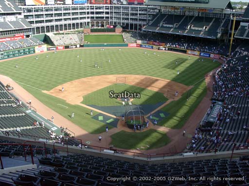 Seat view from section 325 at Globe Life Park in Arlington, home of the Texas Rangers