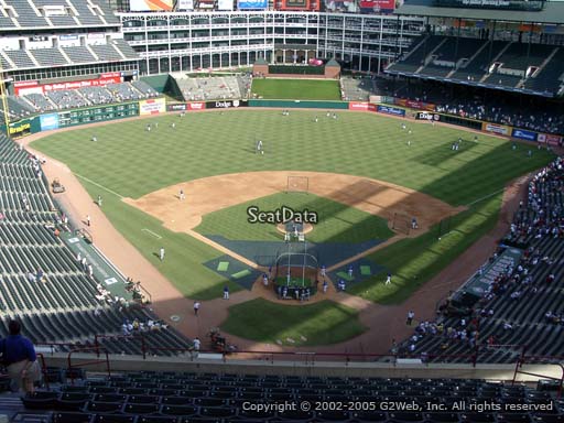 Seat view from section 326 at Globe Life Park in Arlington, home of the Texas Rangers