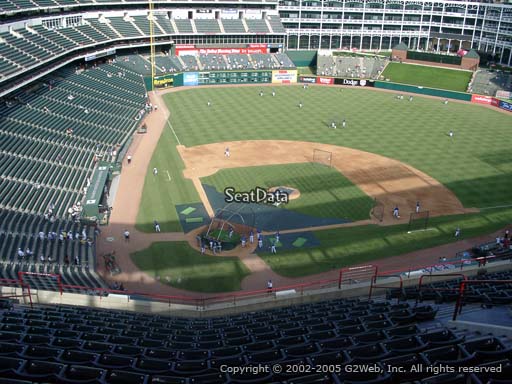 Seat view from section 329 at Globe Life Park in Arlington, home of the Texas Rangers