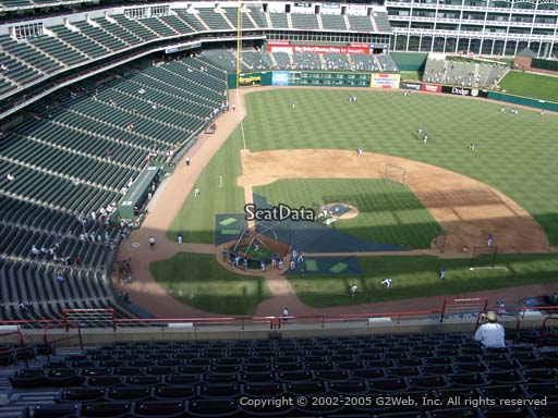 Seat view from section 330 at Globe Life Park in Arlington, home of the Texas Rangers
