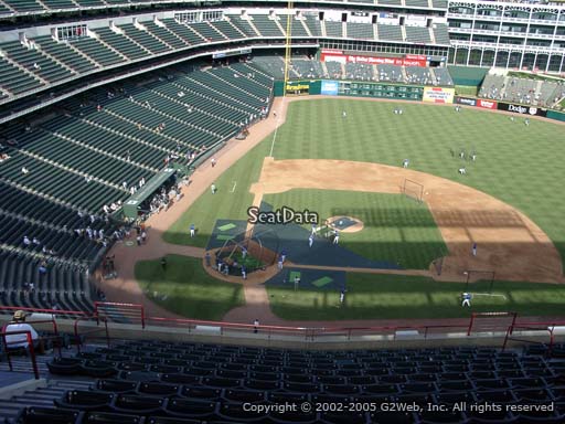 Seat view from section 331 at Globe Life Park in Arlington, home of the Texas Rangers