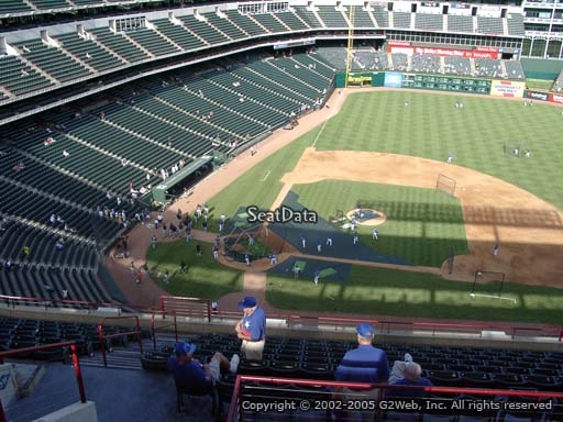 Seat view from section 332 at Globe Life Park in Arlington, home of the Texas Rangers