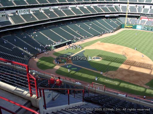 Seat view from section 335 at Globe Life Park in Arlington, home of the Texas Rangers