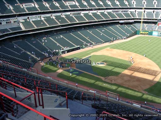 Seat view from section 336 at Globe Life Park in Arlington, home of the Texas Rangers