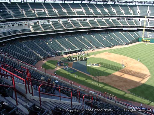 Seat view from section 337 at Globe Life Park in Arlington, home of the Texas Rangers