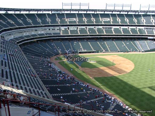 Seat view from section 342 at Globe Life Park in Arlington, home of the Texas Rangers
