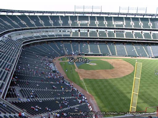 Seat view from section 344 at Globe Life Park in Arlington, home of the Texas Rangers